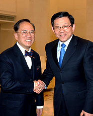 Donald Tsang meets Chen Deming