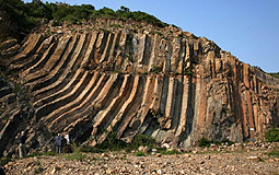 Acidic volcanic columns at High Island