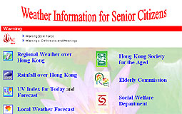 weather info webpage for seniors