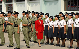 Denise Yue at passing-out parade