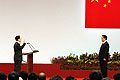 Hu & Tsang at inauguration ceremony