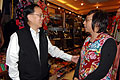 Donald Tsang chats with Stanley's merchant