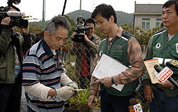 漁護署人員巡視沙頭角下禾坑村