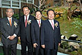 Rafael Hui, Tang Jiaxuan, Chen Zuoer & Patrick Ho at Giant Panda Habitat