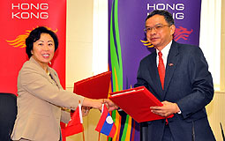 Hong Kong has signs air services agreement with the Lao People's Democratic Republic 